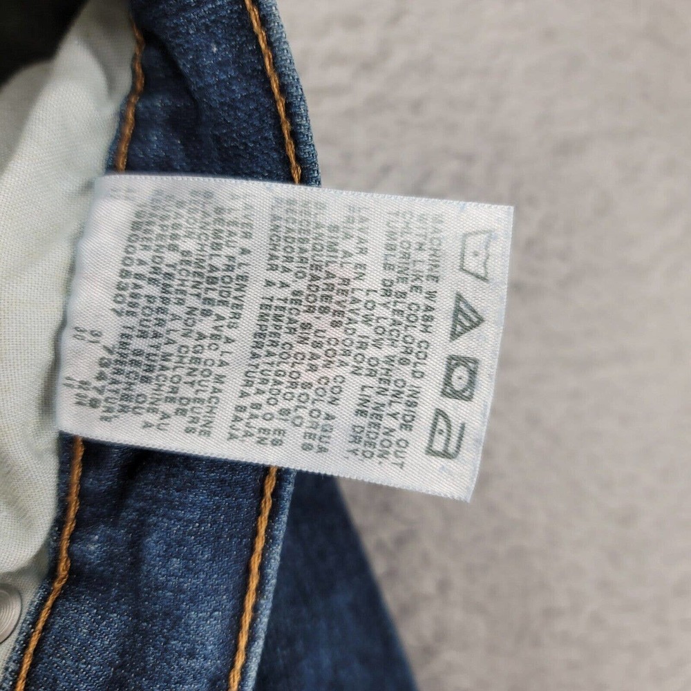 Wrangler Jeans Mens 38x30 Blue Denim ZM100TW Straight Fit Medium Wash - Picture 6 of 16
